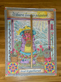 Where Love is Planted, Love is Gathered 35"x45" Vintage Panel Cotton Fabric