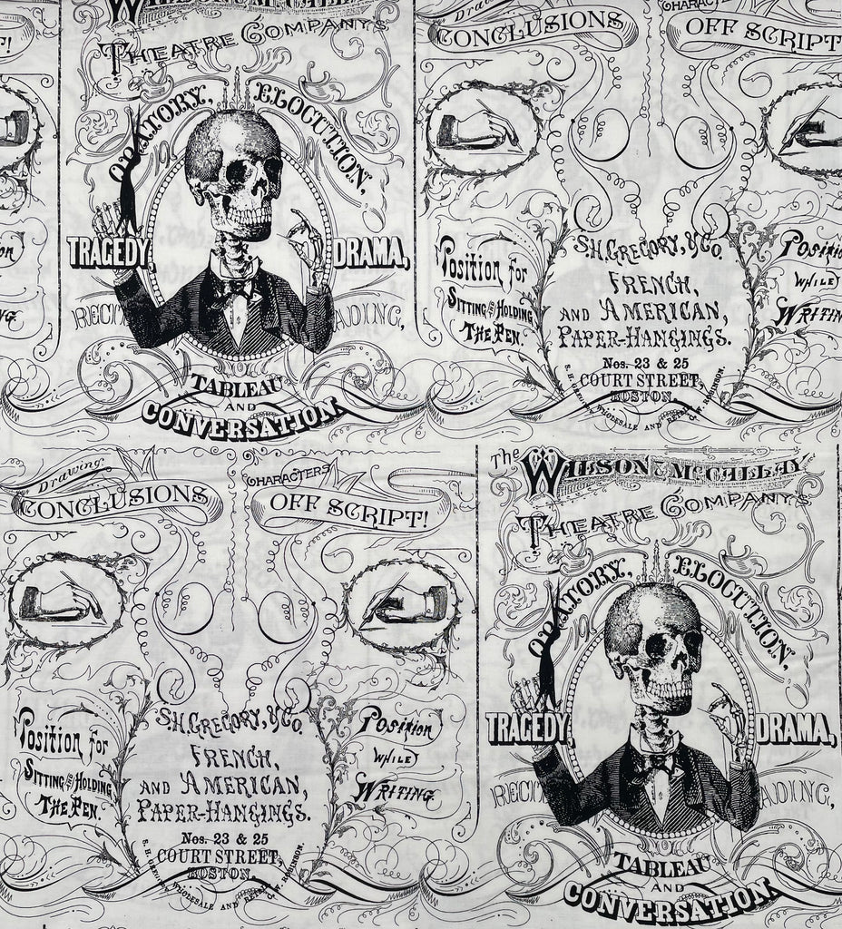 Costume Maker's Ball White - J Wecker Frisch Riley Blake Cotton Fabric