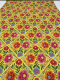 Viva Mexico! Floral Yellow- Paintbrush Studio Cotton Fabrics
