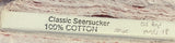 Red & White Stripe Seersucker 100% Cotton - Spechler-Vogel Fabric