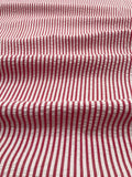 Red & White Stripe Seersucker 100% Cotton - Spechler-Vogel Fabric
