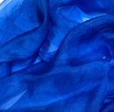 Cornflower Blue - Hand Dyed Silk Organza 7.5"x194" Remnant