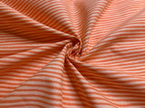 Orange Stripes Cotton Fabric Vintage 90's OOP