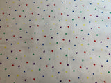 Bright Little Hearts on White Cotton Flannel Fabric Vintage 90's OOP by P&B