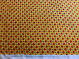 Yellow & Pink Diamonds Cotton Fabric Vintage 90's OOP by SSI