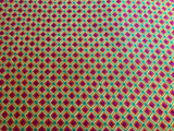 Yellow & Pink Diamonds Cotton Fabric Vintage 90's OOP by SSI