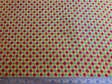 Yellow & Pink Diamonds Cotton Fabric Vintage 90's OOP by SSI