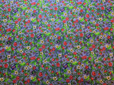 Strawberry Butterfly Vine Cotton Fabric Vintage 90's OOP by SSI