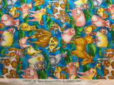 Giggles Farm Animals Cotton Fabric Vintage 90's OOP Hoffman