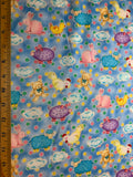 Lollipops Stuffed Animals Dots Cotton Fabric Vintage 90's OOP Hoffman