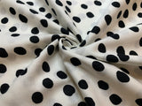 Black and White Polka Dots Cotton Fabric Vintage 90's OOP by P&B