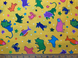 Patchwork Stuffed Animals Cotton Fabric Vintage 90's OOP by Cranston