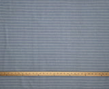 Blue & White Stripe 100% Cotton Chambray Fabric
