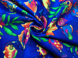 Snorkel Ocean Fish Cotton Fabric Vintage 90's OOP by Hoffman
