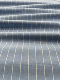 Blue & White Stripe 100% Cotton Chambray Fabric