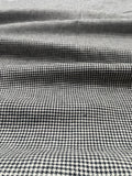 Black & White Small Houndstooth - 100% Rayon Challis Fabric