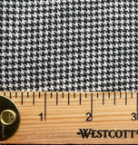 Black & White Small Houndstooth - 100% Rayon Challis Fabric