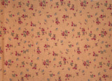 Peach with Floral Linen & Rayon Blend Fabric