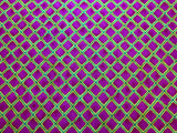 Yellow & Fuchsia Pink Diamonds Cotton Fabric Vintage 90's OOP by SSI