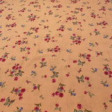 Peach with Floral Linen & Rayon Blend Fabric