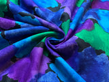 Blue Green Purple Splotches Cotton Fabric Vintage 90's OOP Kings Road