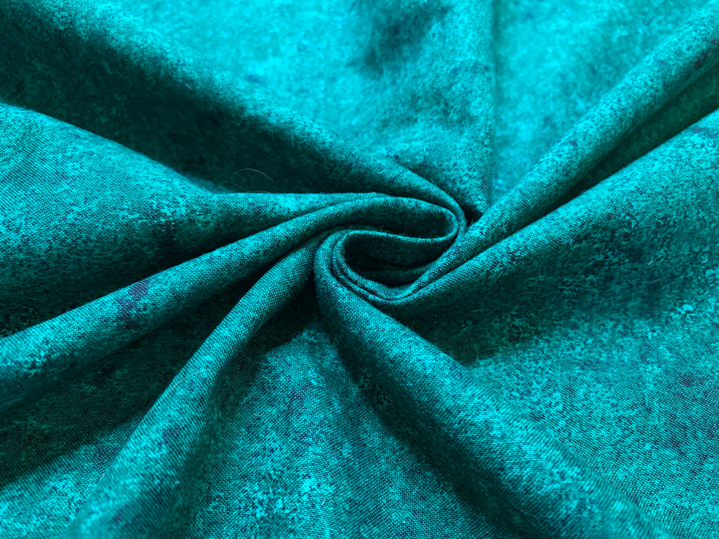 Teal Green New Millennium Marble Blender Cotton Fabric Vintage 90's OOP by RJR