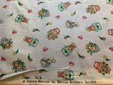 Bunnies & Tulips Cotton Fabric Vintage 90's OOP Marcus Brothers