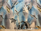 Sea Turtles & Dolphins Cotton Fabric Vintage 90's OOP Trans-Pacific Textiles