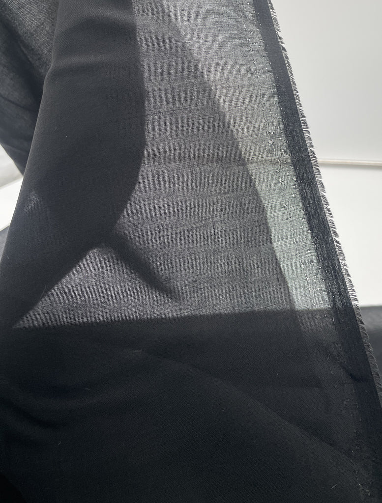 Spechler-Vogel Fabric - Black Imperial Voile Poly/Cotton