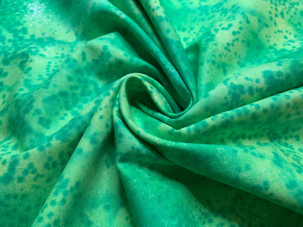 Green Speckle Blender Cotton Fabric Vintage 90's OOP RJR