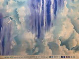 Blue Sky with Clouds Cotton Fabric Vintage 90's OOP Michael Miller