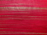 Gold Metallic Stripe on Red Batik 100% Cotton Fabric