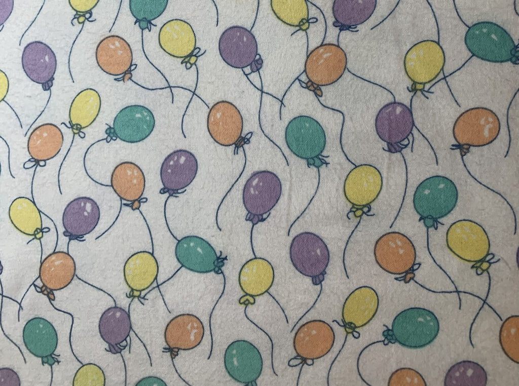 Party Balloons Cotton Flannel Fabric Vintage 90's OOP