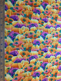 Elephants - Shared Earth Cotton Fabric Vintage 90's OOP Rose & Hubble