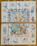 Baby with Bunny, Velveteen Rabbit 35"x45" Vintage Panel Cotton Fabric
