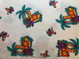 Jungle Safari Animals Cotton Fabric Vintage 90's OOP Princess Fabrics