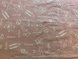 Pink Baby Motifs Cotton Fabric Vintage 90's OOP Fabric Traditions