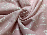 Pink Baby Motifs Cotton Fabric Vintage 90's OOP Fabric Traditions