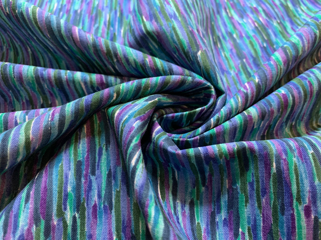 Teal Purple Blue Blender Cotton Fabric Vintage 90's OOP Hoffman