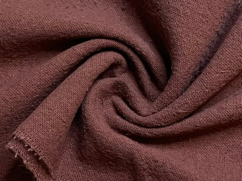 Mahogany Brown - Hand Dyed Silk Noil