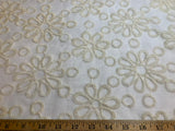 Loopy Daisy Floral Embroidered Organza Fabric - 19"x62" Remnant