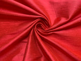 Bright Coral Red - 100% Silk Dupioni Fabric