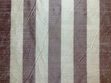 Frosted Plum & White Stripe - Silk Dupioni Fabric
