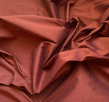 Rust Orange 100% Silk Dupioni Fabric