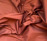 Rust Orange 100% Silk Dupioni Fabric