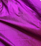 Deep Magenta Pink Purple - 100% Silk Dupioni Fabric