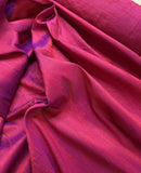 Raspberry Pink with Violet Shot - 100% Silk Dupioni Fabric