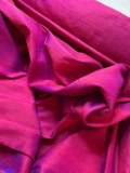Raspberry Pink with Violet Shot - 100% Silk Dupioni Fabric
