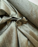 Dusty Sage Green - 100% Silk Dupioni Fabric