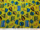 Dinosaurs on Green - Kids Room - Cosmo Japan Cotton Oxford Fabric